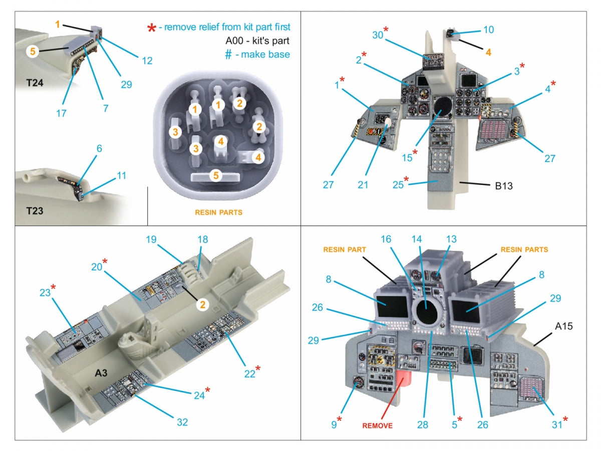 Quinta Studio QDS+48261 Tornado GR.1 3D-Printed coloured Interior on decal paper (Revell) (small version) (with 3D-printed resin parts) 1/48 – zdjęcie 2