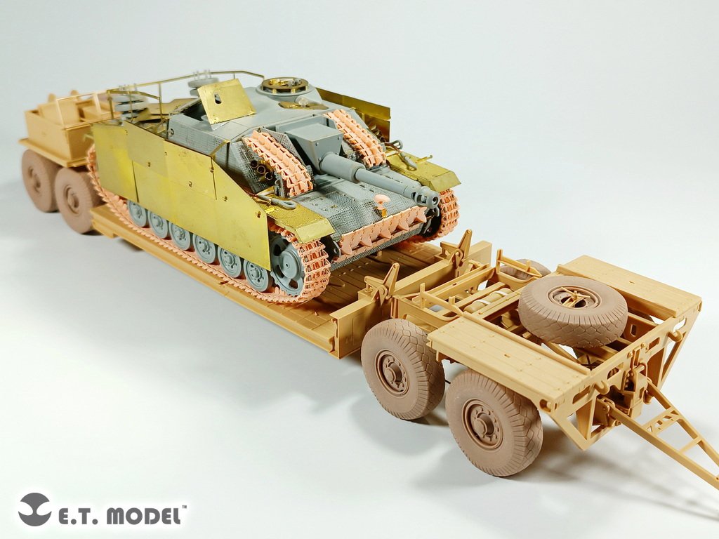 ET Model P35-123 Transporteur de chars allemand Sd.Ah.116 de la Seconde Guerre mondiale, roues affaissées, pour maquette TAMIYA au 1/35 – image 7