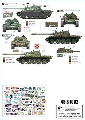 Star Decals 48-B1002 T-55A Tanks # 2. Balkan War. War in the Balkans and Ex-Yugoslavia 1/48 – zdjęcie 2