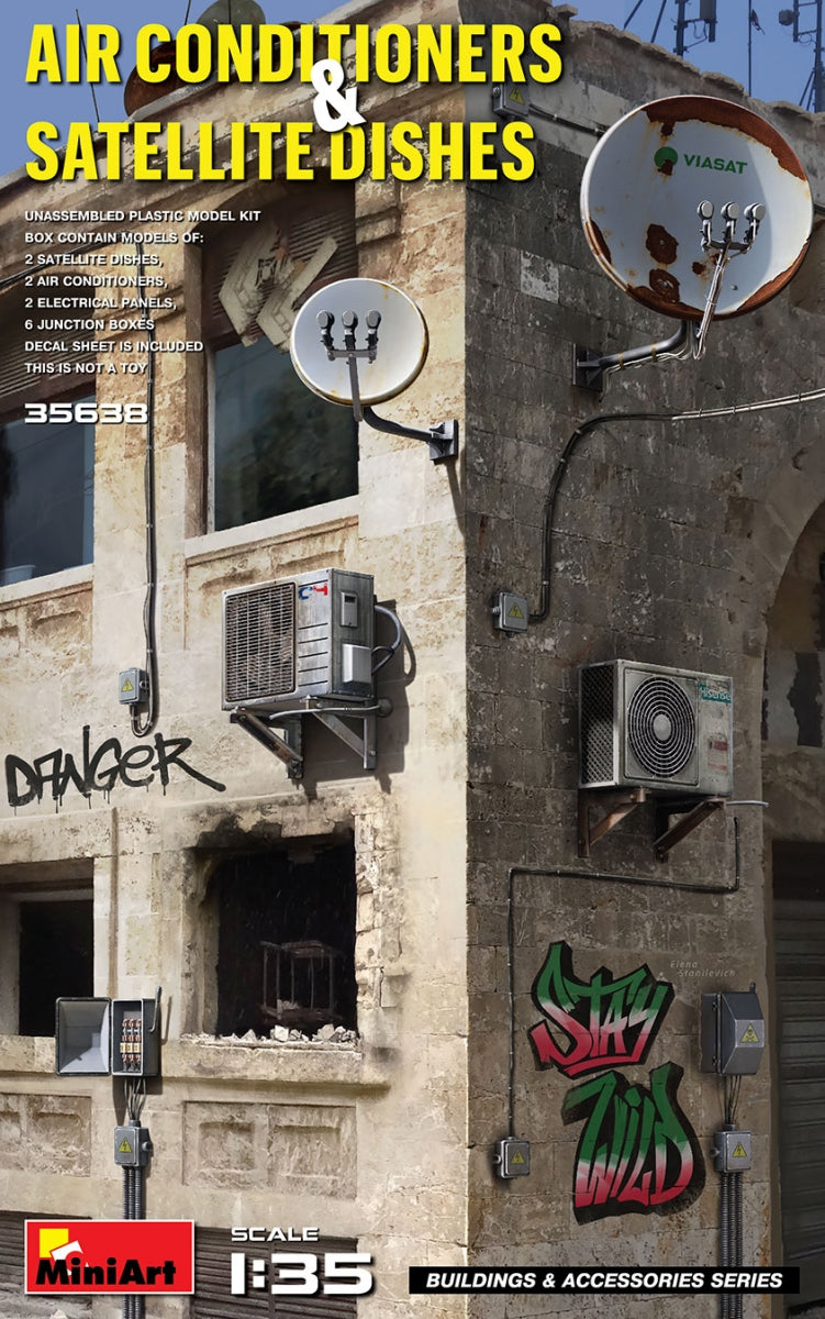 MiniArt 35638 Air Conditioners & Satellite Dishes 1/35