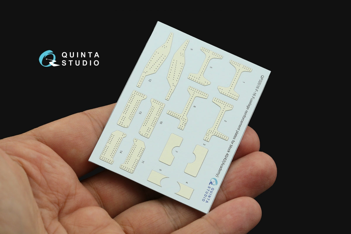 Quinta Studio QP32016 F-16 block 40/42 reinforcement plates (Academy) 1/32 – zdjęcie 3