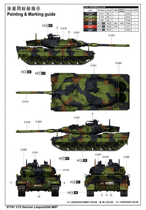 Trumpeter 07191 German Leopard 2A6 main battle tank 1/72 – image 3