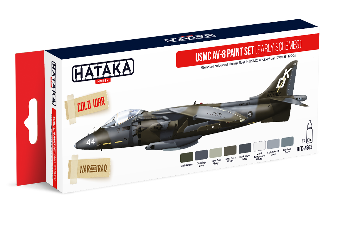 Hataka HTK-AS63 USMC AV-8 paint set (early schemes) (8x17ml) – Bild 2