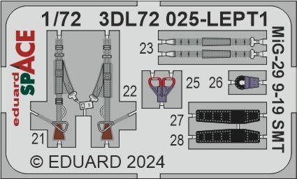 Eduard 3DL72025 MiG-29 9-19 SMT SPACE GREAT WALL HOBBY 1/72 – image 3
