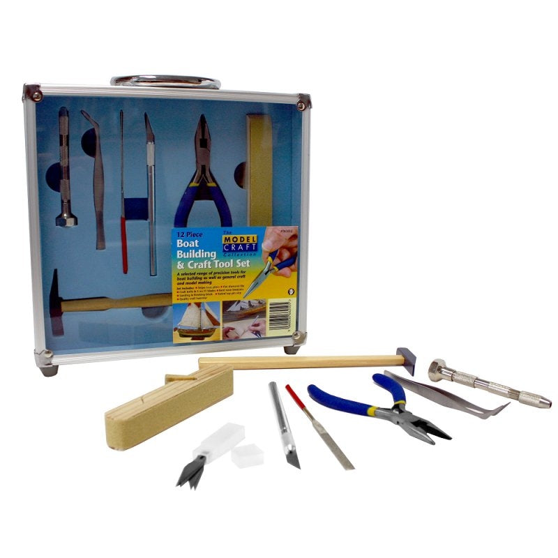 Modelcraft PTK1012 12 Pce Boat Building &amp;amp; craft Tool Set