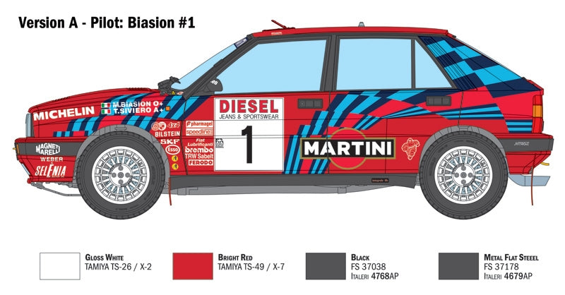 Italeri 4712 Lancia Delta HF Integrale Sanremo 1989 1/12 – imagen 8