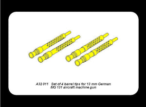Aber A32011 Set of 4 barrel tips for German 13 mm MG 131 aircraft machine gun 1/32 – immagine 4