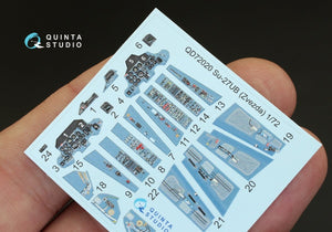Quinta Studio QD72020 Su-27UB 3D-Printed &amp;amp; coloured Interior on decal paper (for Zvezda kit) 1/72 – Bild 3