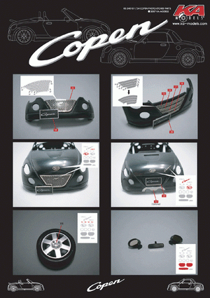 KA Models KE-24010 Daihatsu Copen Detail-up Etched part 1/24 – imagen 3