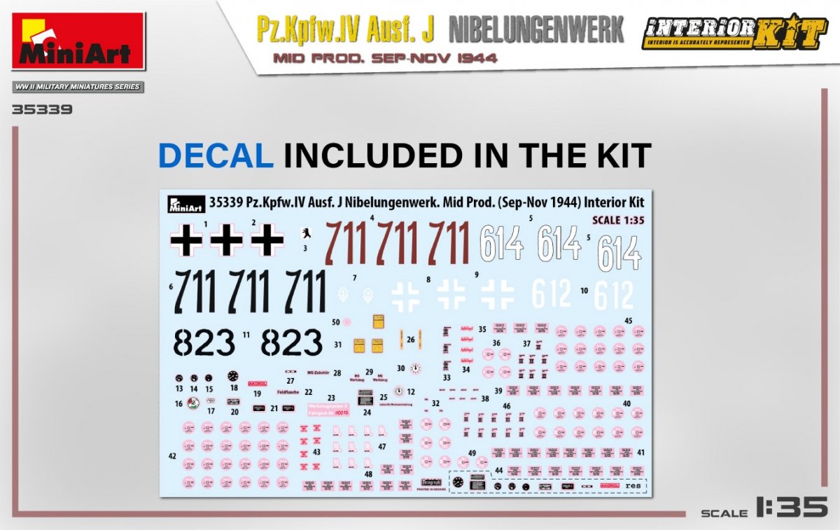MiniArt 35339 Pz.Kpfw.IV Ausf. J Nibelungenwerk. MID PROD. SEP-NOV 1944 INTERIOR KIT 1/35 – immagine 3