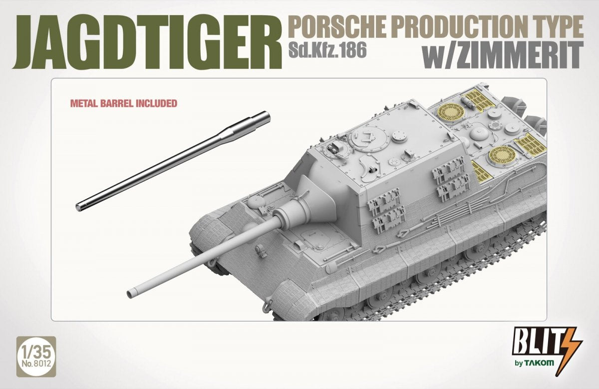 Takom 8012 JAGDTIGER PORSCHE PRODUCTION TYPE Sd.Kfz.186 w/ZIMMERIT 1/35 – Bild 7
