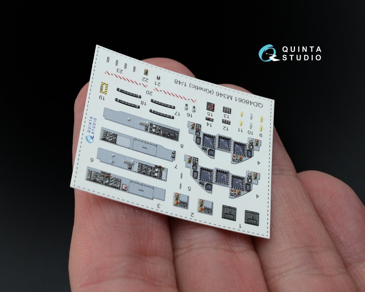 Quinta Studio QD48061 M346 Master 3D-Printed &amp;amp; coloured Interior on decal paper (for Kinetic kit) 1/48 – immagine 4