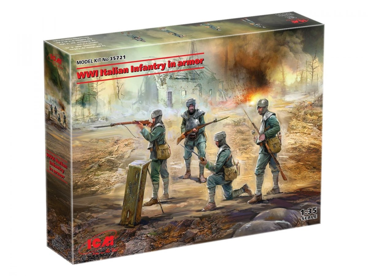 ICM 35721 WWI Italian Infantry in armor 1/35 – immagine 2