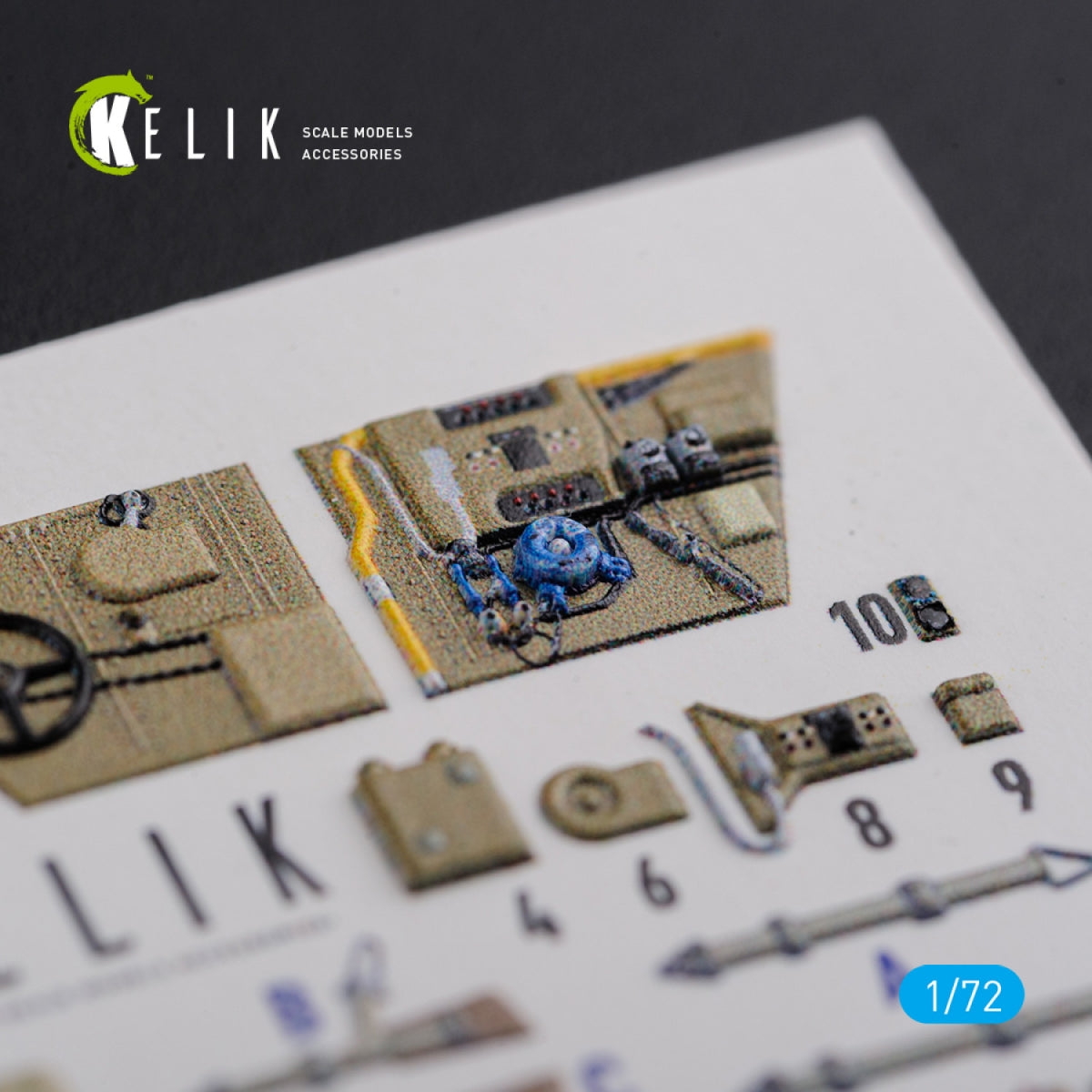 KELIK K72122 BF109-F2/F4 reconnaissance interior 3D decals for Fine Molds kit 1/72 – Bild 5