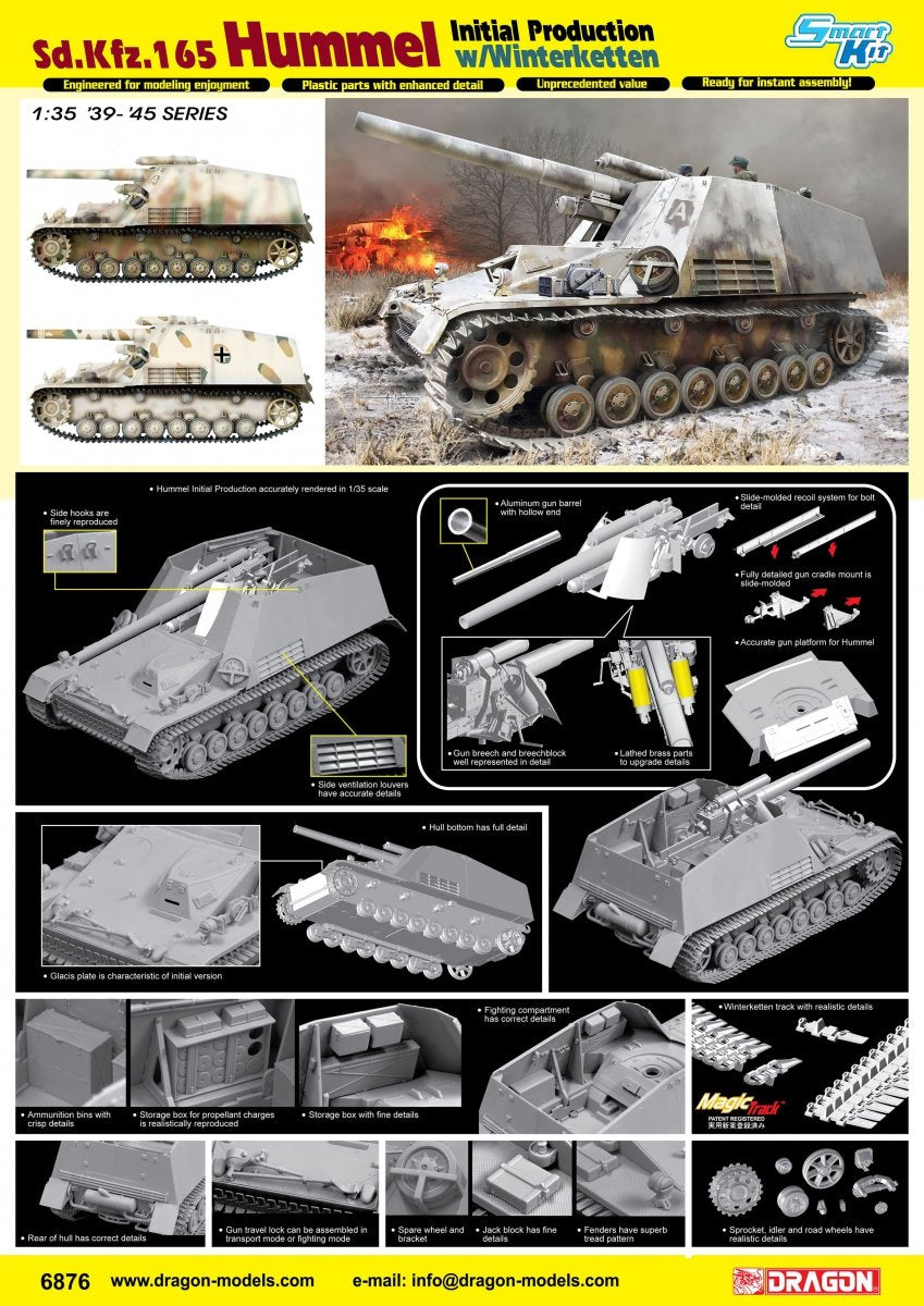 Dragon 6876 Sd.Kfz.165 Hummel Initial Production w/Winterketten 1/35 – zdjęcie 2