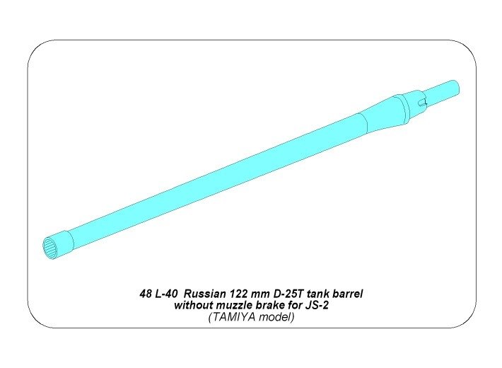 Aber 48L-40 Lufa do czołgu IS-2 1/48 – immagine 4