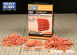 Chenilles Heavy Hobby PT35002 pour char Tiger I allemand de la Seconde Guerre mondiale (version initiale), compatibles avec les maquettes Dragon 6252, 6600, RFM 5075 et 5078 au 1/35.  – image 2
