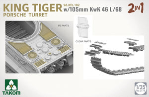 Takom 2178 Sd.Kfz.182 King Tiger Porsche Turret With 105mm KwK 46L/68 - 2 In 1 1/35 – immagine 2