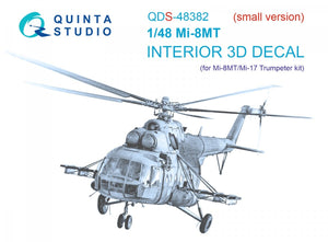 Quinta Studio QDS-48382 Mi-8MT 3D-Printed &amp;amp; colored Interior on decal paper (Trumpeter) (Small version) 1/48