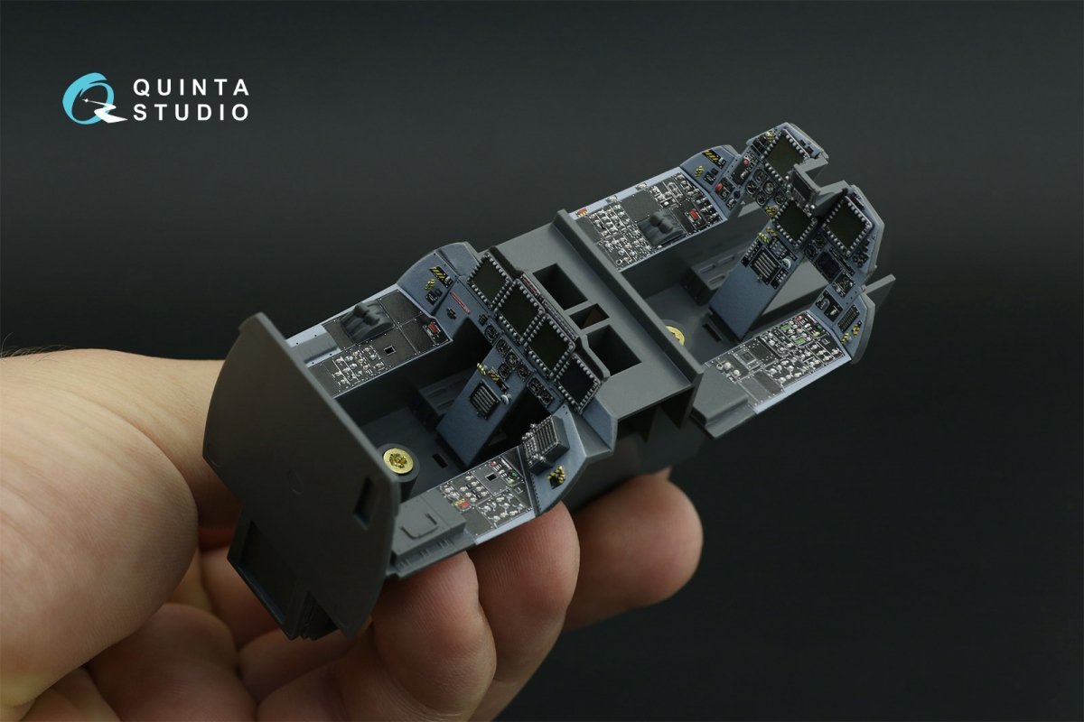 Quinta Studio QDS-32119 F-15E 3D-Printed &amp;amp; coloured Interior on decal paper ( Tamiya ) (small version) 1/32 – immagine 3