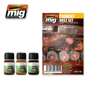 AMMO of Mig Jimenez 7400 PIGMENT RUST SET