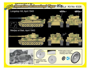 Dragon 6328 WWII German Pz.Kpfw.VI Tiger I Early Production 501 abt Operation Ochsenkopf 1/35 – image 2