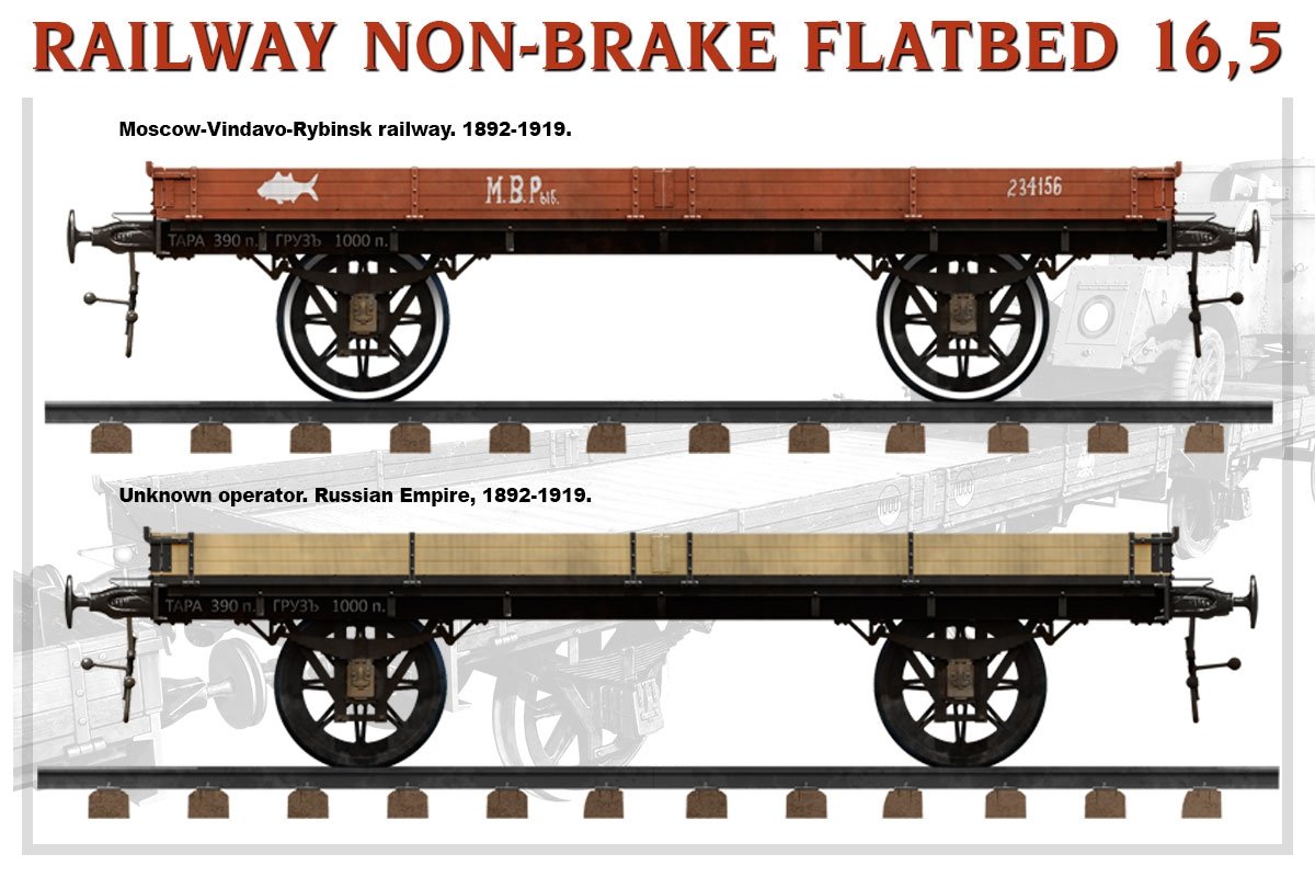 MiniArt 39004 RAILWAY NON-BRAKE FLATBED 16,5 t 1/35 – Bild 7