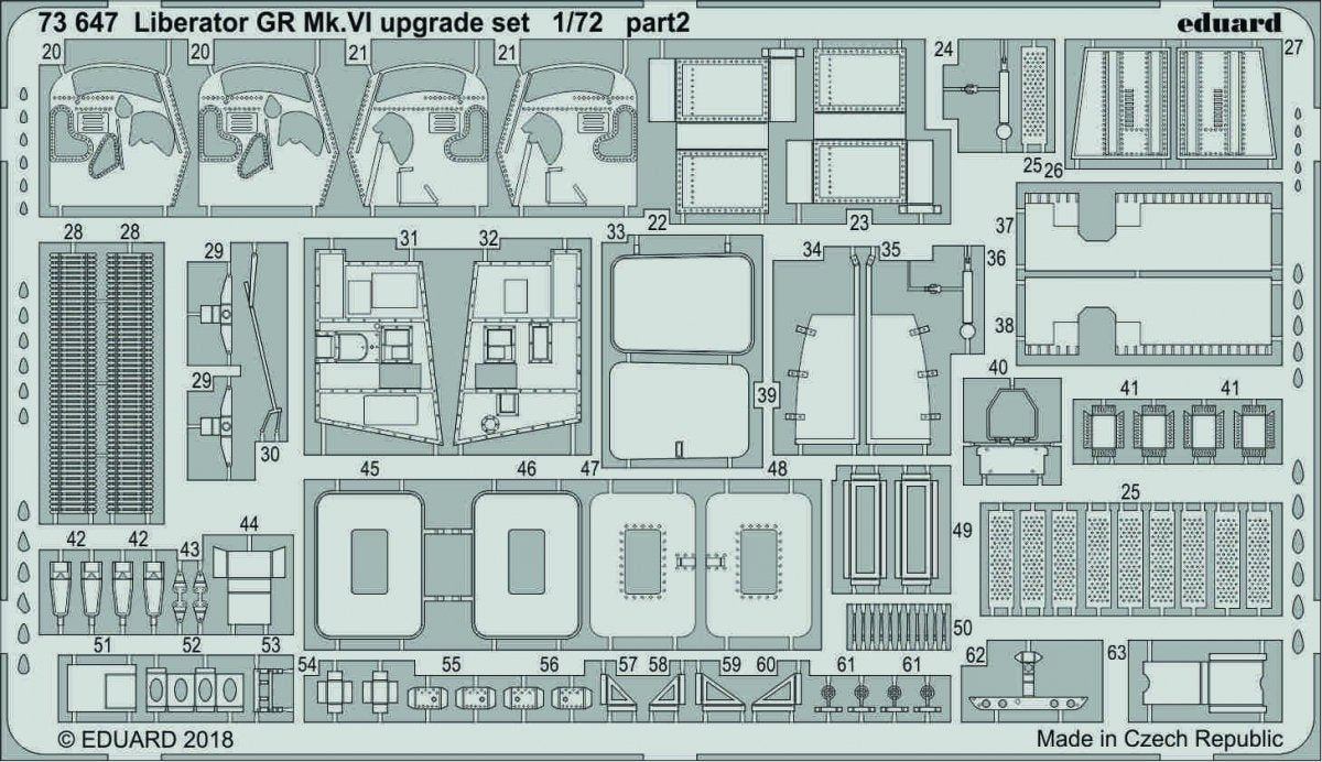 Eduard 73647 Liberator GR Mk. VI upgrade set 1/72 EDUARD – immagine 2