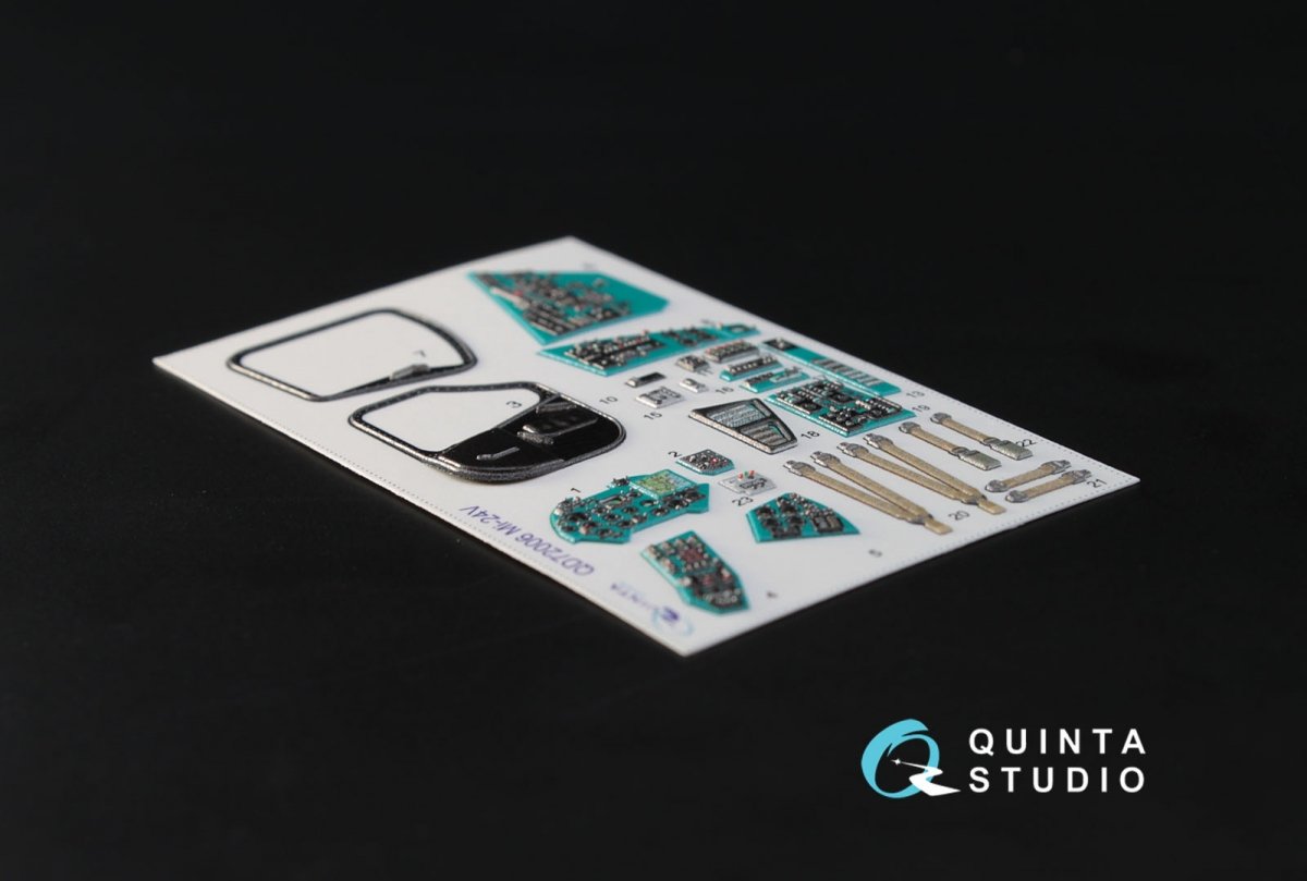 Quinta Studio QD72006 Mi-24V 3D-Printed &amp;amp; coloured Interior on decal paper (for Zvezda kit) 1/72 – immagine 2