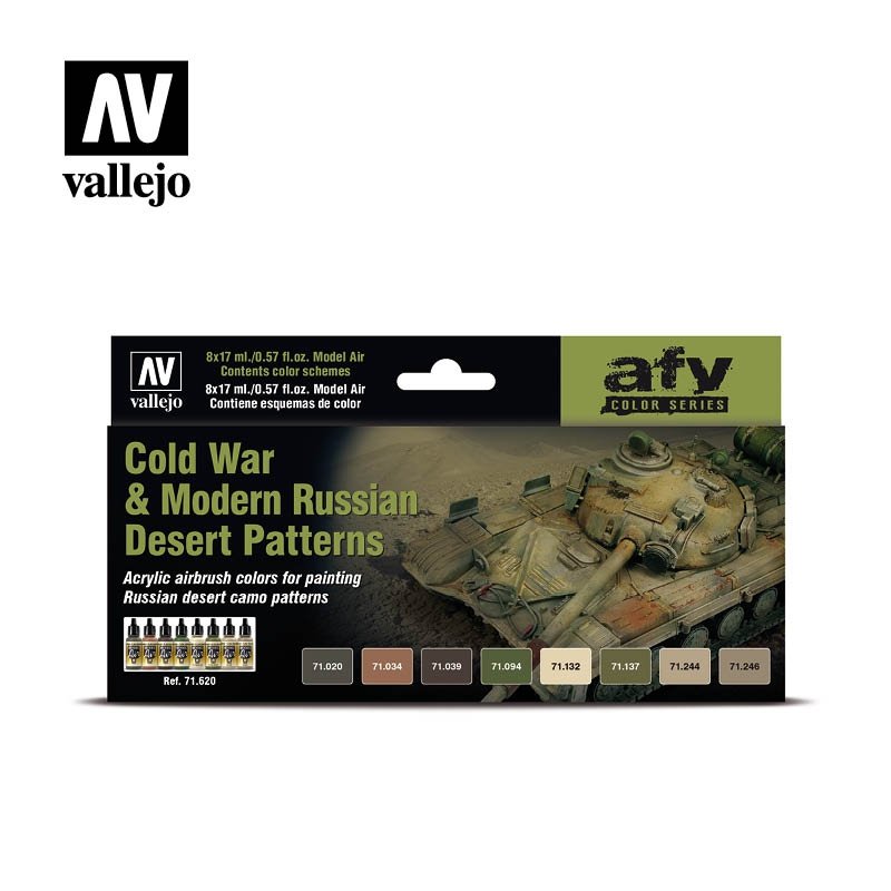 Vallejo 71620 Cold War &amp;amp; Modern Russian Desert Patterns 8x17ml