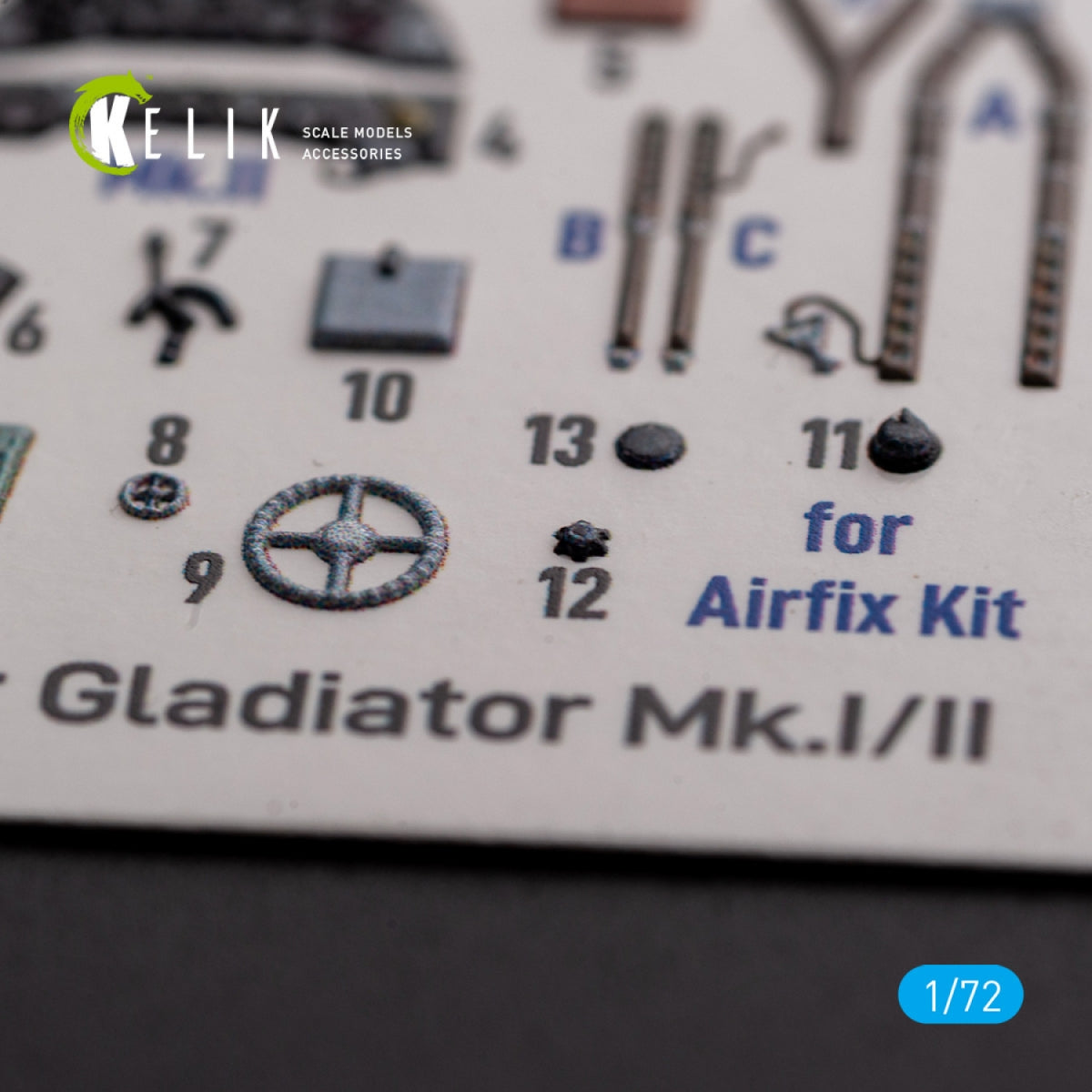 KELIK K72128 Gloster Gladiator Mk.I/II - interior 3D decals for Airfix kit 1/72 – imagen 4