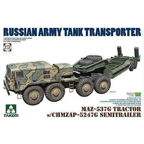 Tracteur Takom 5004 MAZ-537G avec semi-remorque CHMZAP-5247G 1/72 