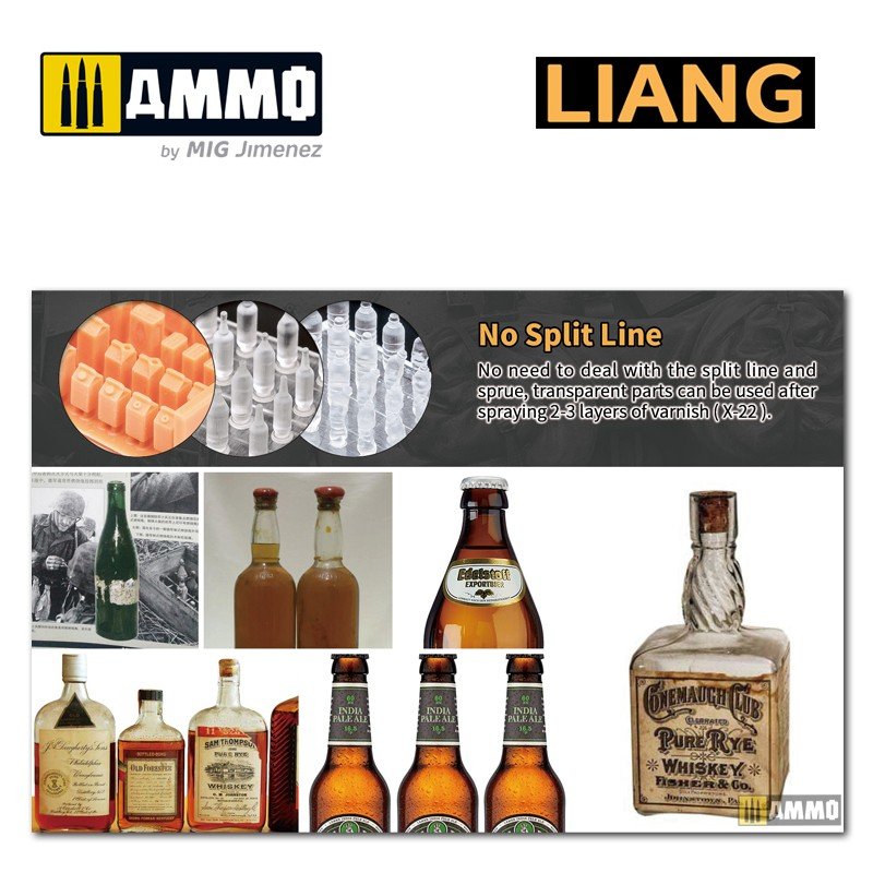 Liang 0416 3D-Print Model Glass Wine Bottle x 36 1/32 1/35 – image 7