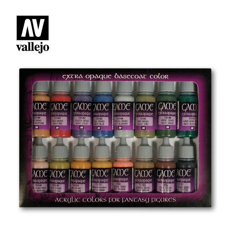 Vallejo 72290 Coffret de 16 couleurs extra opaques de 17 ml