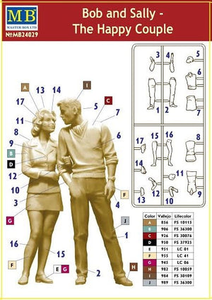 Master Box 24029 Dangerous Curves Series. Bob and Sally - The Happy Couple 1/24 – zdjęcie 5