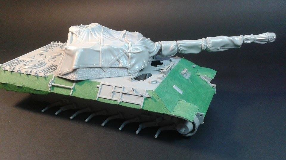 Panzer Art RE35-420 Panther A/G turret with Zeltbahn camouflage net 1/35 – zdjęcie 3