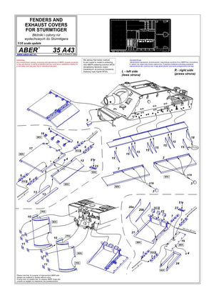 Aber 35A043 Błotniki do Sturmtigera 1/35 – immagine 4