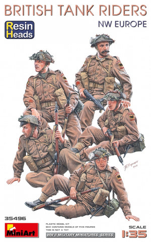MiniArt 35496 Cavaliers de chars britanniques (Europe du Nord-Ouest). Têtes en résine 1/35