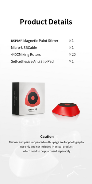 DSPIAE MS-01LE Portable Magnetic Paint Stirrer / mieszadło magnetyczne do farb – immagine 7