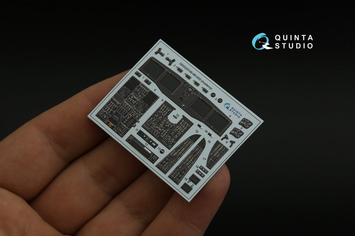 Quinta Studio QDS-35109 MH-60S 3D-Printed &amp;amp; coloured Interior on decal paper (Academy) (small version) 1/35 – zdjęcie 3