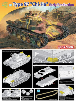 Dragon 7395 Type 97 Chi-Ha Early Production 1/72 – immagine 2