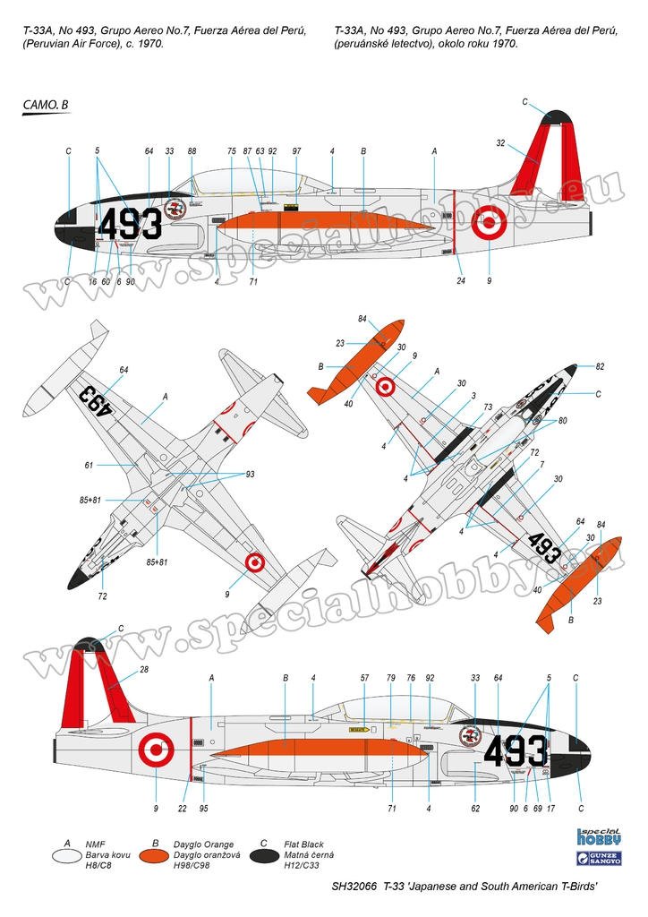 Special Hobby 32066 T-33 &amp;#39;Japanese and South American T-Birds&amp;#39; 1/32 – immagine 5