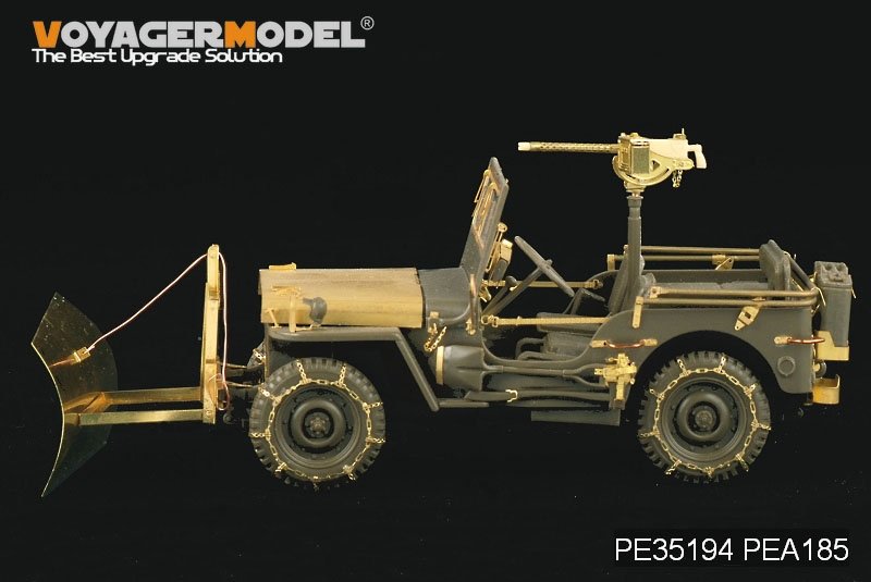 Voyager Model PEA185 WWII U.S. Jeep Willys MB snow plow w/ tyre chains (For TAMIYA /ITALIAN) 1/35 – imagen 7