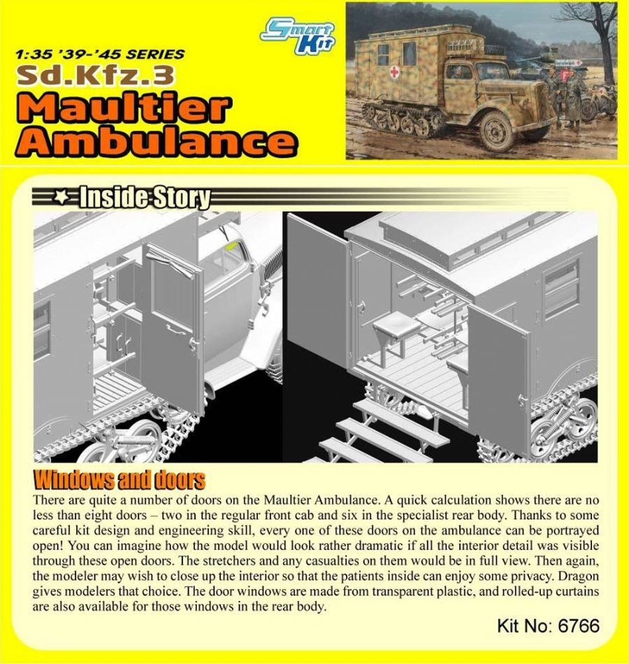 Dragon 6766 Sd.Kfz.3 Ambulance Maultier (1/35) – image 3