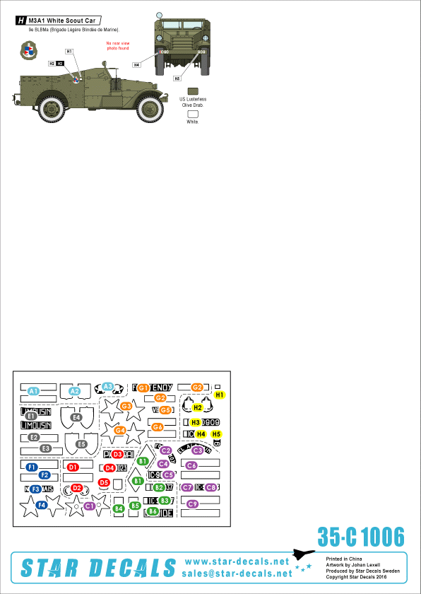 Star Decals 35-C1006 Indochine 1. Armoured cars 1/35 – Bild 2