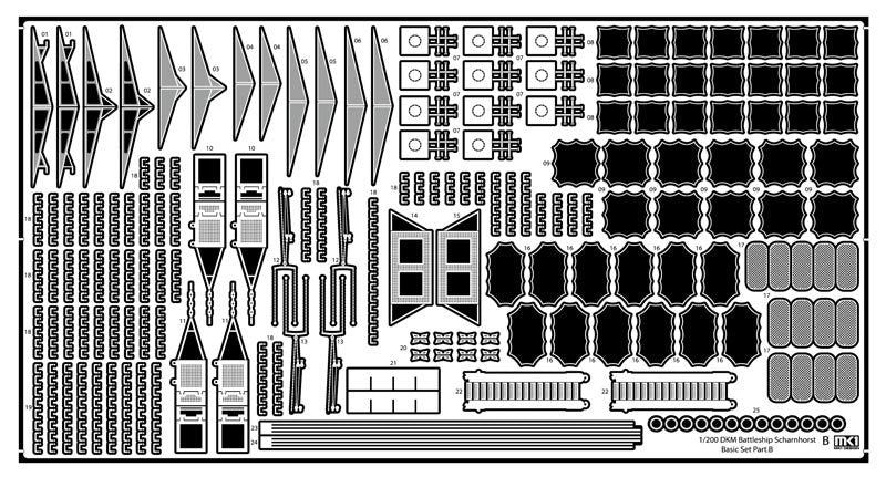 MK1 Design MD-20025 DKM Battleship SCHARNHORST VALUE PACK for Trumpeter 1/200 – zdjęcie 5
