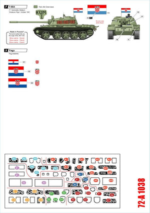 Star Decals 72-A1038 CRO-ARMY # 2. Domovinski Rat / Homeland War 1991-95 1/72 – immagine 2
