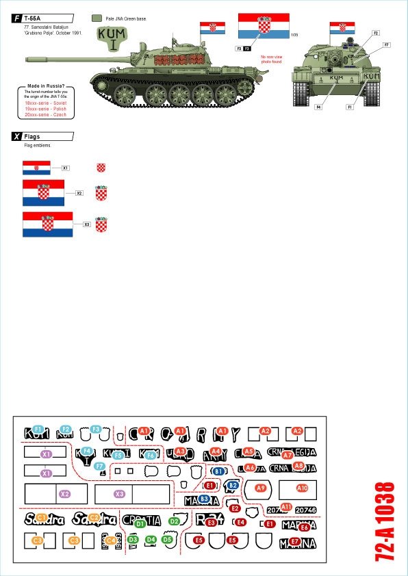 Star Decals 72-A1038 CRO-ARMY # 2. Domovinski Rat / Homeland War 1991-95 1/72 – immagine 2