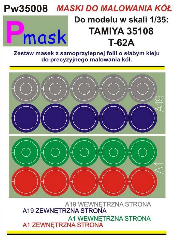 P-Mask PW35008 T-62A TAMIYA 35108 1/35