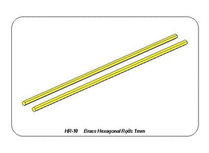 Aber HR-10 Sześciokątne pręty mosiężne 1,0mm długość 245mm x 2 szt. / Brass hexagonal rods 1,0mm length 245mm x2 pcs. – Bild 3